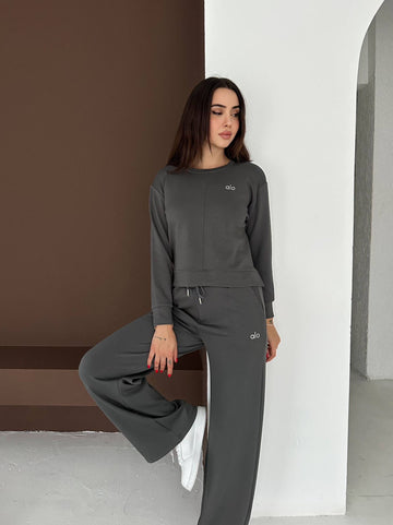 Trening Alo – Relaxed Fit – Gri Antracit