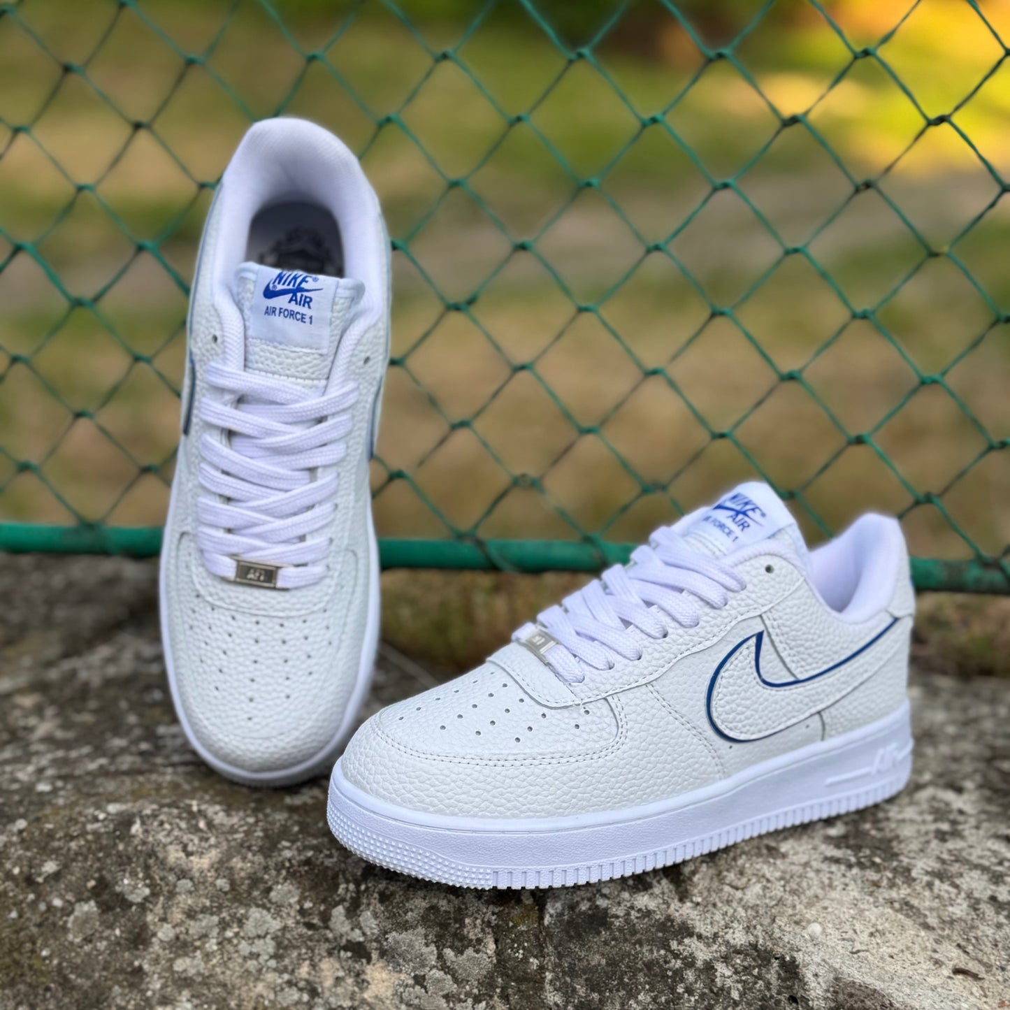 AF1 LINE Alb-Albastru