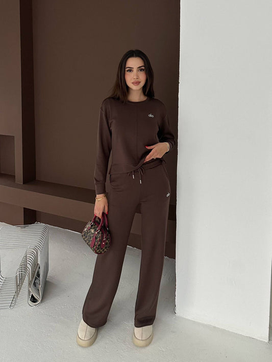 Trening Alo – Relaxed Fit – Maro Ciocolatiu