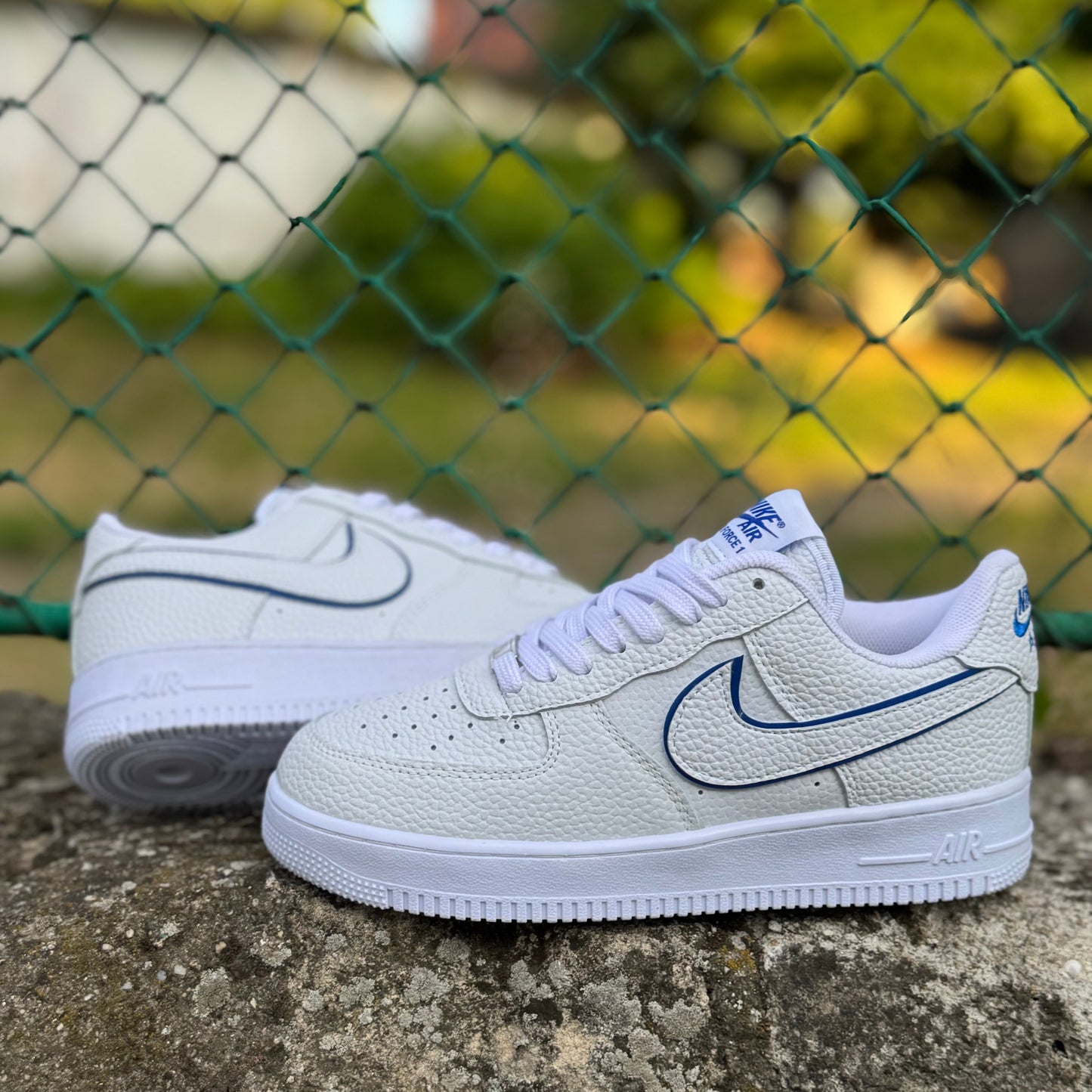 AF1 LINE Alb-Albastru