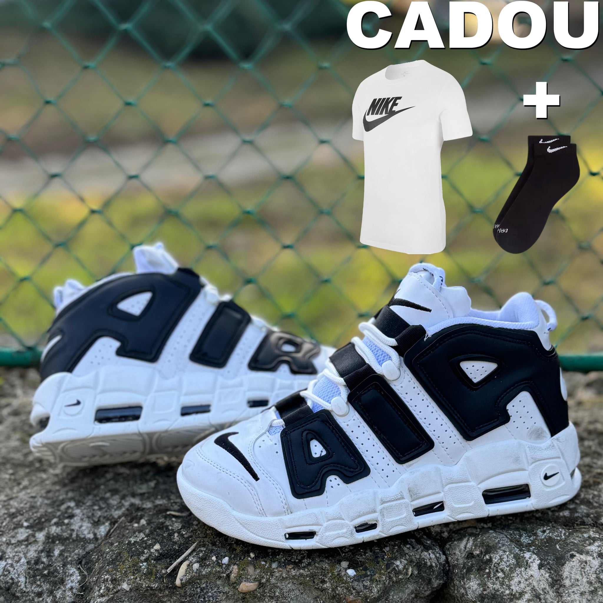 AIR MORE UPTEMPO Alb-Negru