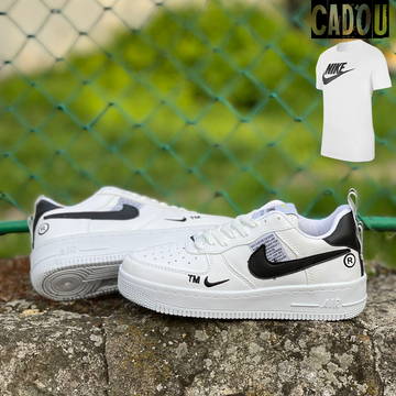 AF1 TM Low Alb-Negru