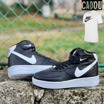 AF1 High Negru-Alb